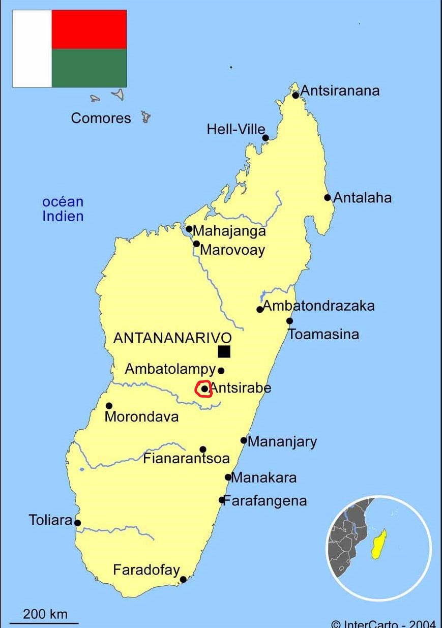 Carte de Madagascar